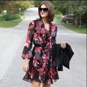 Kerna Zabete floral chiffon dress